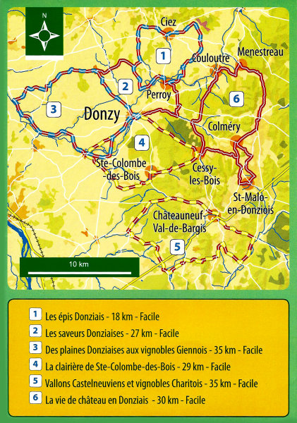 Overzicht fietsroutes