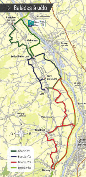 Overzicht fietsroutes