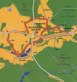 Beeld Wandelroute Sainte-Colombe-des Bois