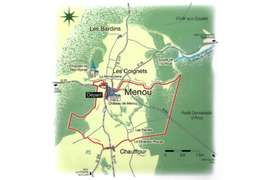 Beeld Wandelroute langs het kasteel van Menou