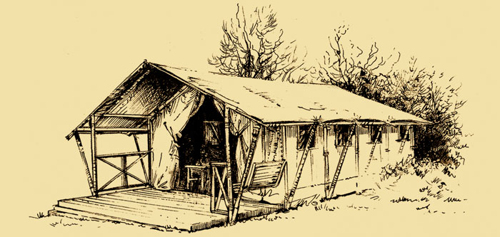 Drawing of a tent